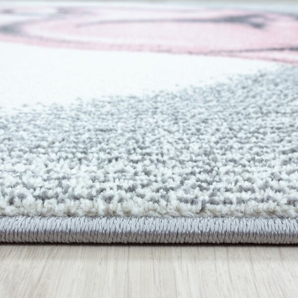 Светлорозов/светлосив детски килим ø 120 cm Bambi – Ayyildiz Carpets