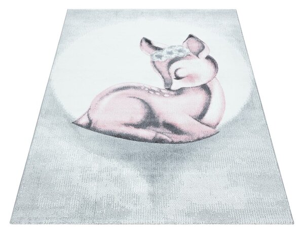 Светлорозов/светлосив детски килим 80x150 cm Bambi – Ayyildiz Carpets