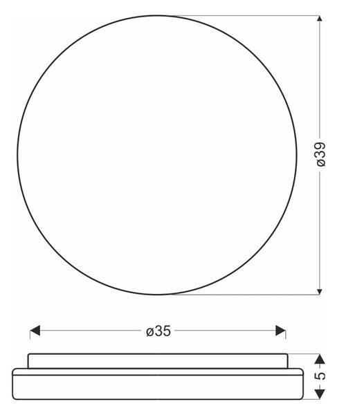 LED осветително тяло за таван в естествен цвят ø 39 cm Gandava - Candellux Lighting