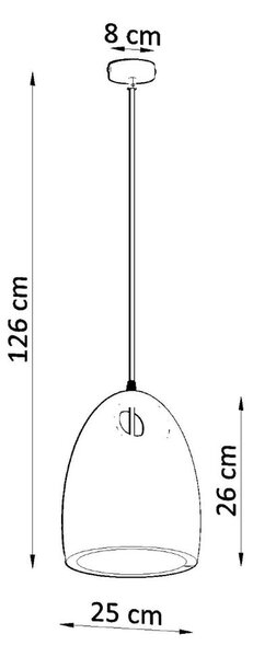 Бяло висящо осветително тяло с керамичен абажур ø 25 cm Sativa – Nice Lamps