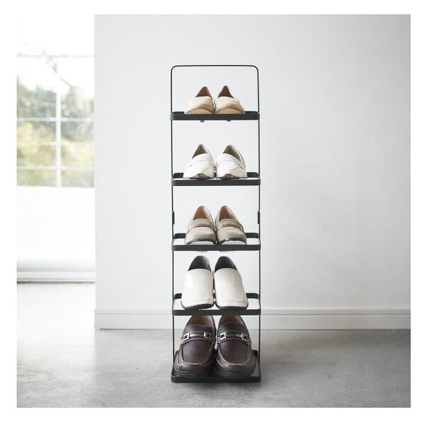 Черен метален стелаж за обувки Tower Shoe Rack – YAMAZAKI