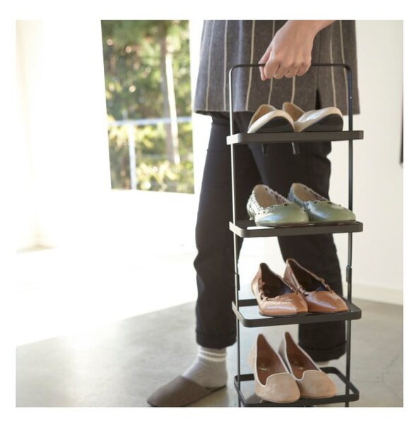 Черен метален стелаж за обувки Tower Shoe Rack – YAMAZAKI