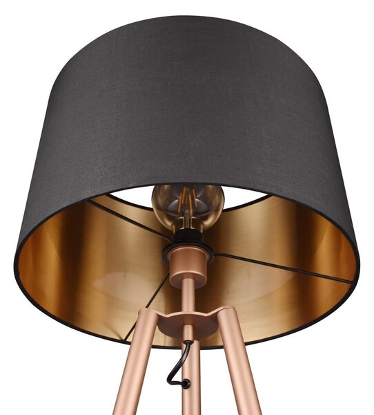 Кафява подова лампа с рафт (височина 152 cm) Colette - Reality
