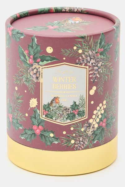 Sinsay - Коледна ароматна свещ Winter Berries - бледомораво