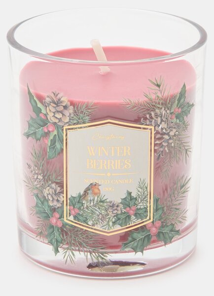 Sinsay - Коледна ароматна свещ Winter Berries - бледомораво