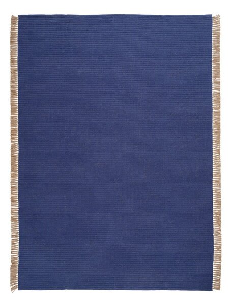 Синя ръчно изработена пътека със смес от памук 80x150 cm Channa – Jotex