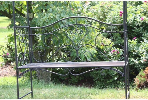 Черна метална градинска пейка Colima – Garden Pleasure