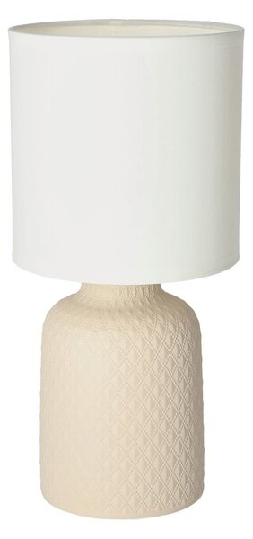 Бежова настолна лампа с текстилен абажур (височина 32 cm) Iner - Candellux Lighting