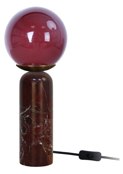 Бордо мраморна настолна лампа (височина 38 cm) Lazio Sphere – Leitmotiv