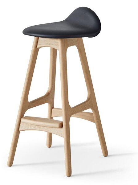 Въртящ се бар стол от естествена кожа 79 cm Buck - Hammel Furniture