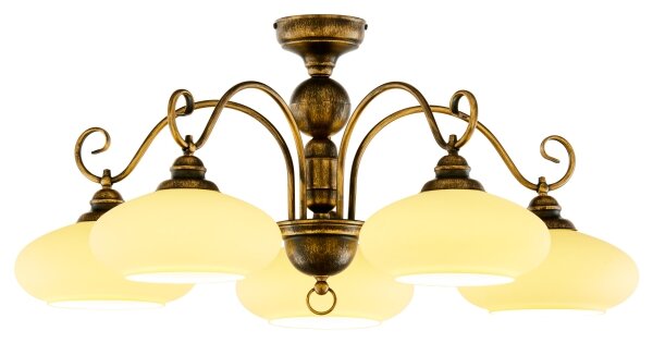 Jupiter 399 - BO-5-PL - Полилей за повърхностен монтаж BOLERO 5xE27/60W/230V