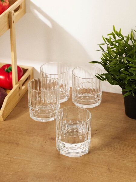 Sinsay - Комплект чаши с релефен мотив 4 pack - clear