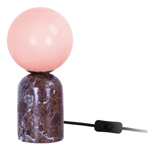 Бордо мраморна настолна лампа (височина 20 cm) Lazio Sphere – Leitmotiv