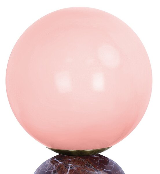 Бордо мраморна настолна лампа (височина 20 cm) Lazio Sphere – Leitmotiv