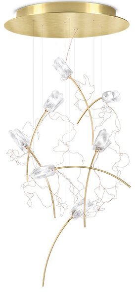 Висяща осветителна система цветя SLAMP TULIP с кръгла основа, 7x3,2W, 3000K, 3150LM