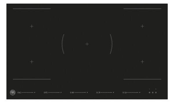Индукционен плот за вграждане BERTAZZONI Modern, 5 зони, 90 см, черен