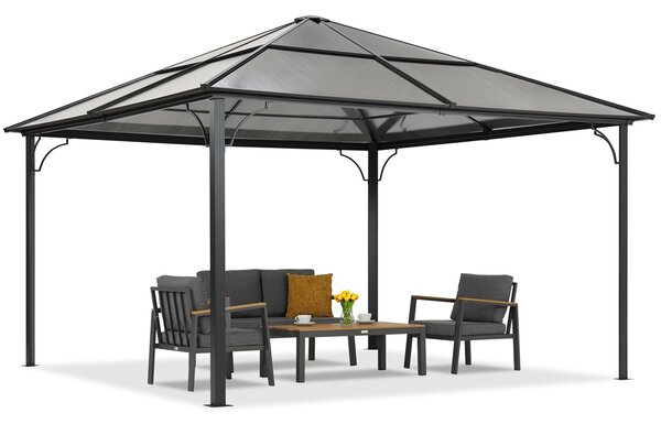 Модерна градинска беседка Santiago 4x4m Garden Point antracyt