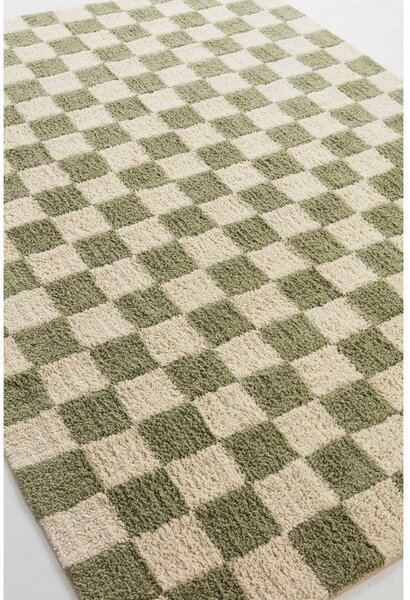 Зелен/кремав памучен килим 200x300 cm Mela – Jotex