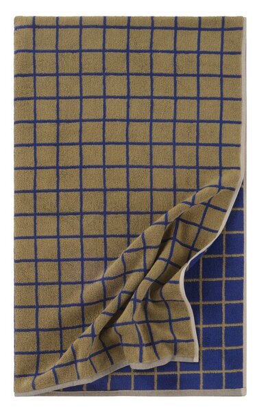 Зелена/синя памучна хавлиена кърпа 90x150 cm Grid – Jotex