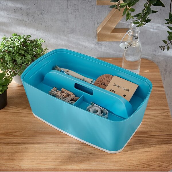 Синя кутия за съхранение с капак 32x19x13 cm MyBox – Leitz