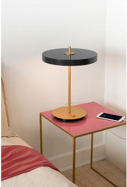 Антрацитна LED настолна лампа с метален абажур (височина 41,5 cm) Asteria Table - UMAGE
