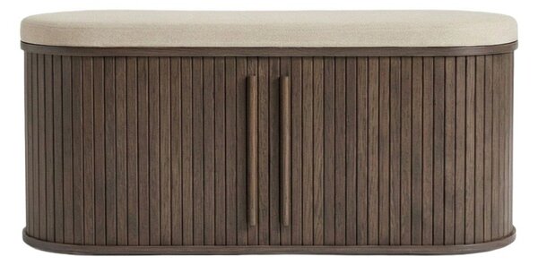 Подплатена пейка в тъмно естествен цвят Meta – Unique Furniture