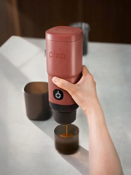 Електрическа преносима кафемашина Wacaco Pixapresso, 20 бара, червена