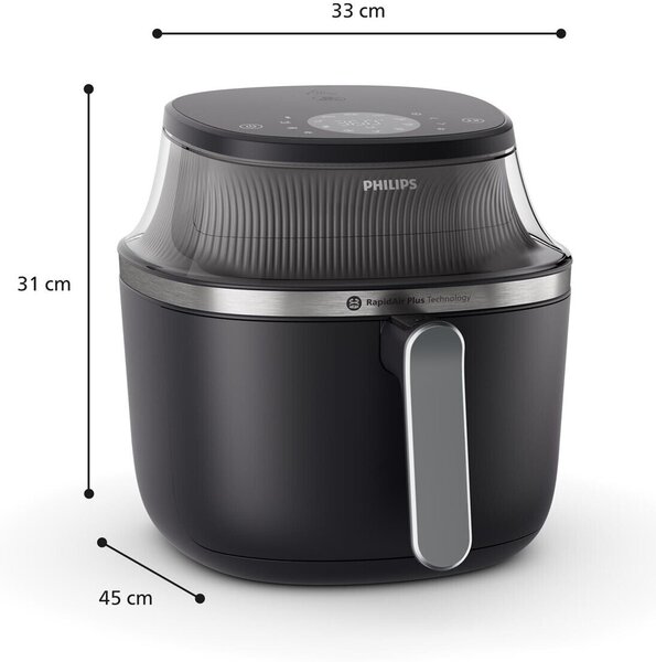 Фритюрник с горещ въздух Philips Airfryer NA341/00, черен