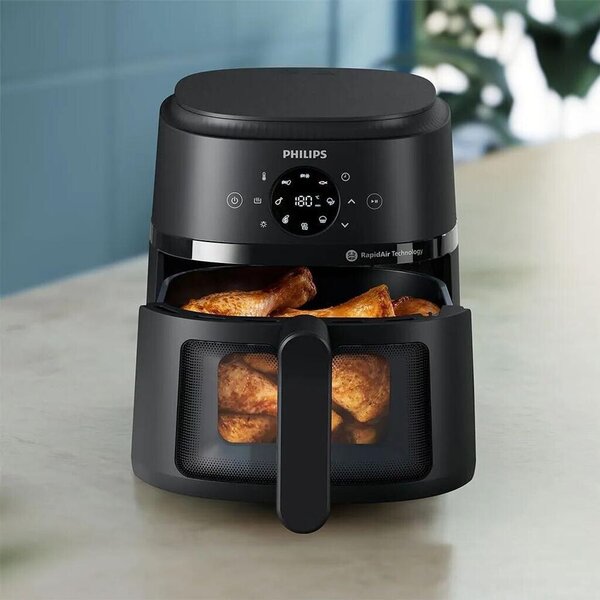 Фритюрник с горещ въздух Philips Airfryer NA220/00, черен