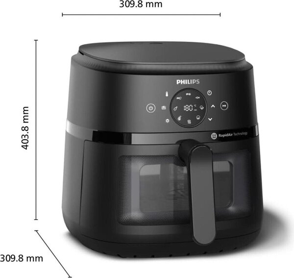 Фритюрник с горещ въздух Philips Airfryer NA220/00, черен