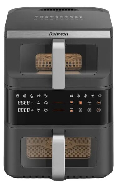 Фритюрник с горещ въздух Rohnson R-2892, 2500W, 10L, черен