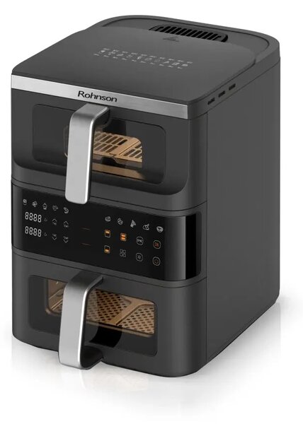 Фритюрник с горещ въздух Rohnson R-2892, 2500W, 10L, черен