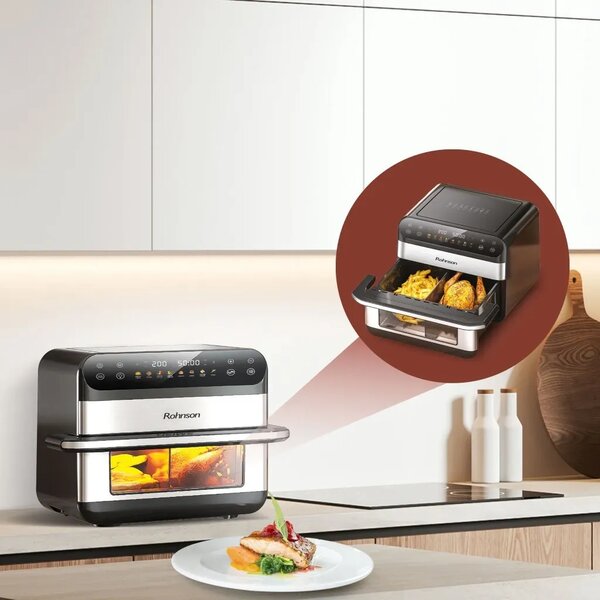 Фритюрник с горещ въздух Rohnson R-2891 Air Fryer, 2400W, 10L