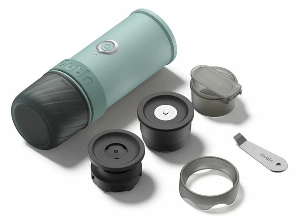 Преносима кафемашина Outin Mino Canyon Green, 9000 mAh, 22 бара, 2 в 1