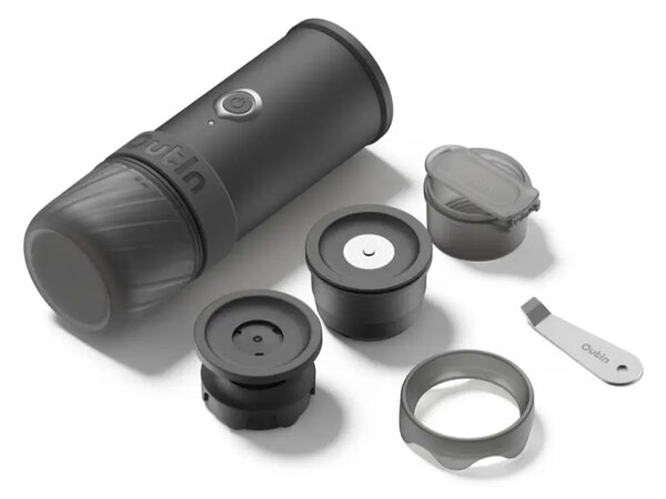 Преносима кафемашина Outin Mino Space Grey, 22 бара, 2 в 1, черна