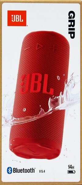 Портативна колонка JBL Grip Portable Speaker, до 14 часа, Bluetooth, червена