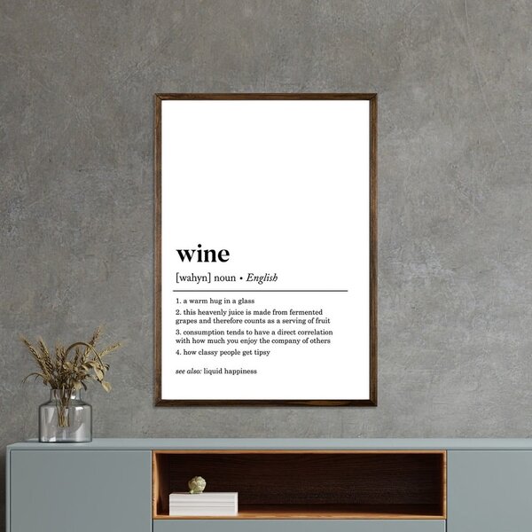 Плакат 50x70 cm Wine - Wallity