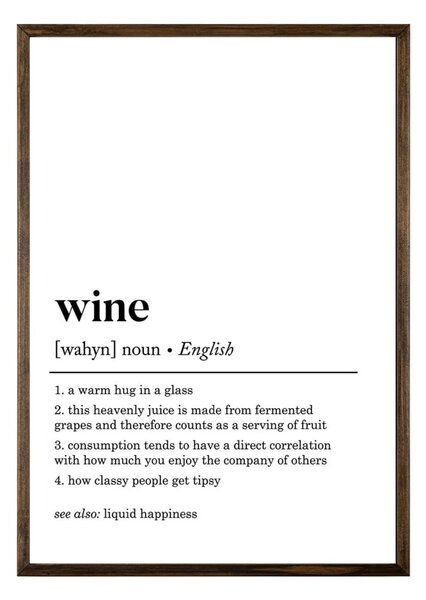 Плакат 50x70 cm Wine - Wallity