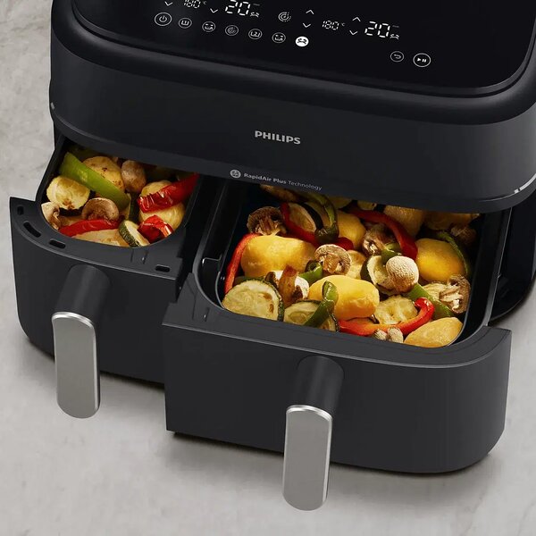Фритюрник с горещ въздух Philips NA551/00, 9L, 2750W, черен