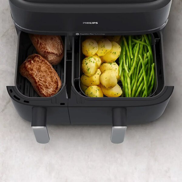 Фритюрник с горещ въздух Philips NA551/00, 9L, 2750W, черен
