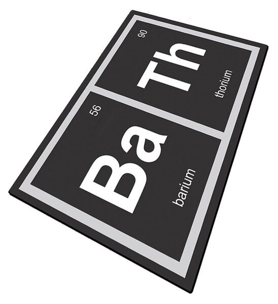 Черна постелка за баня 70x120 cm Barium - Foutastic