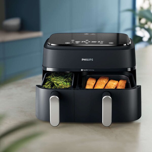 Фритюрник с горещ въздух Philips NA352/00 Еър фрайър, черен