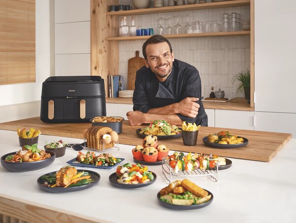 Фритюрник с горещ въздух Philips NA352/00 Еър фрайър, черен