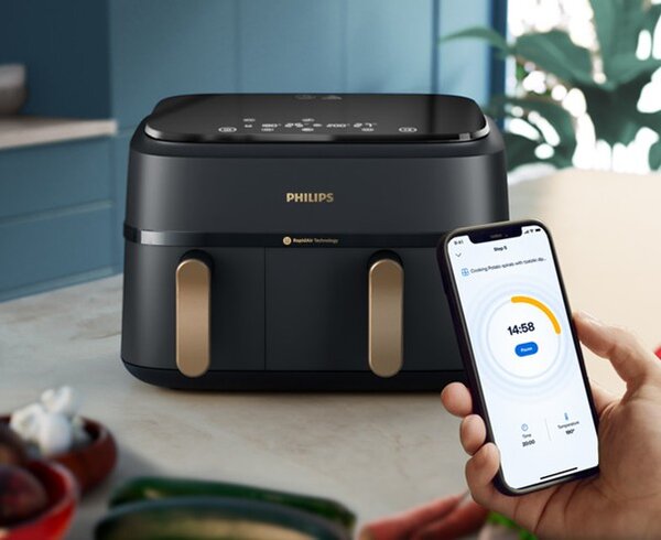 Фритюрник с горещ въздух Philips NA352/00 Еър фрайър, черен