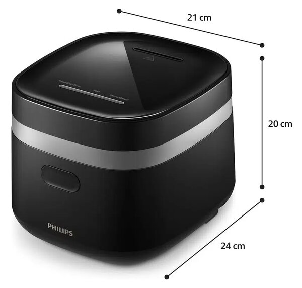 Мултикукър Philips HD3090/80, 1.8L, 400W, 8 програми, черен