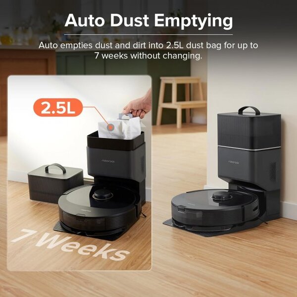 Прахосмукачка робот Roborock Q8 Max+ Robot Vacuum Cleaner, черна