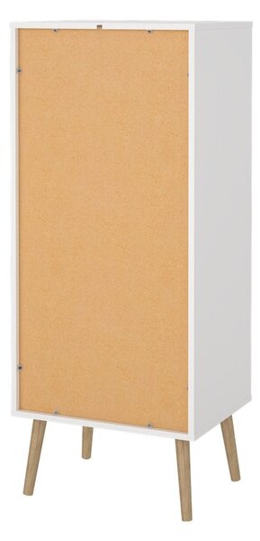 Бял висок скрин с чекмеджета 50x120 cm Bodo - Tvilum
