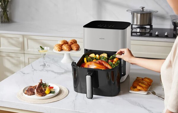 Фритюрник с горещ въздух Dreame Mova FD10 Pro, 5.5 L, сив