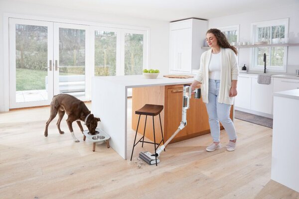 Вертикална прахосмукачка Shark IW3612EU Detect Pro, 240W, бяла