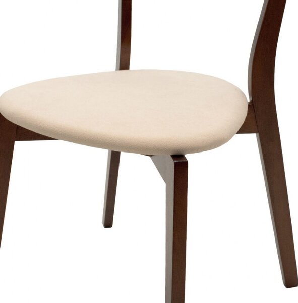 Комплект маса и столове Benson-Toto 7 части тъмен орех - бежов 150x90x75 см